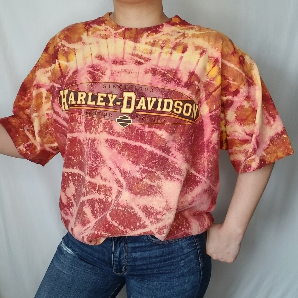 Harley | Tie Dye & Custom Bleach 2002 Chicago Tee